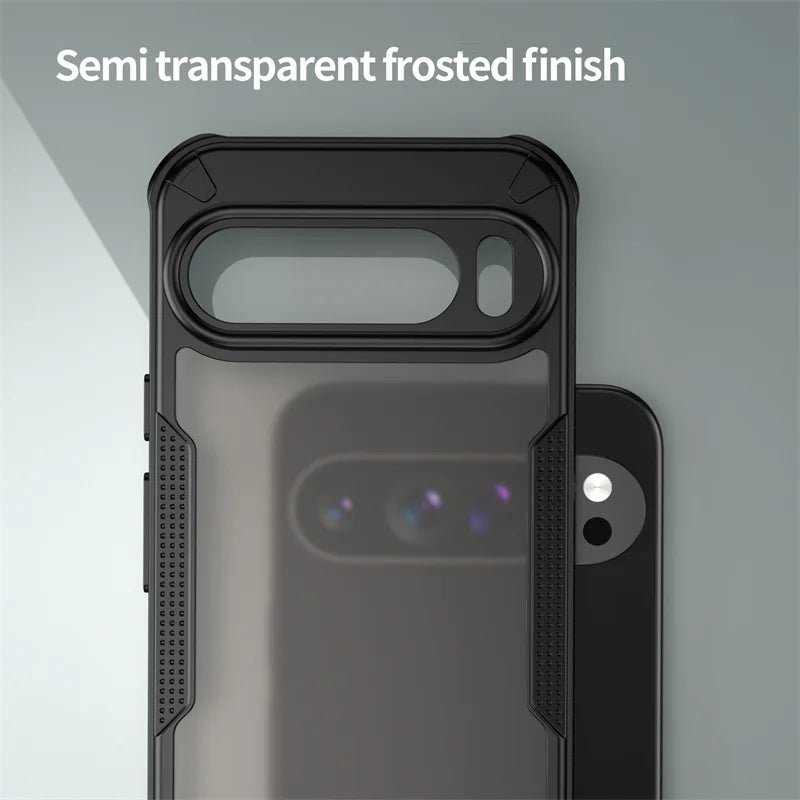Luxury Matte Hybrid Rugged Protective Cover For Google Pixel 10 9 Pro XL 8 Pro 9A 8A Simple Case Shockproof Coque Fundas Capa