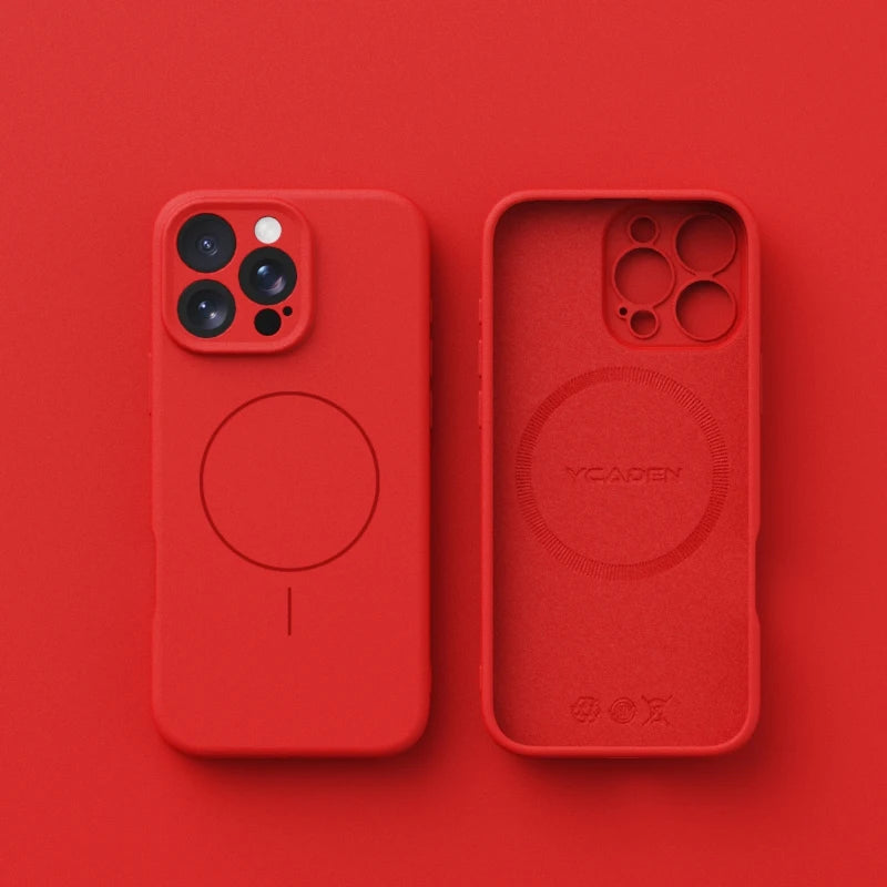 Magnetic Liquid Soft Silicone For Magsafe Case For iPhone 17 Air 16E 17E 16 Plus 15 14 13 12 11 Pro X XR XS Max Shockproof Cover