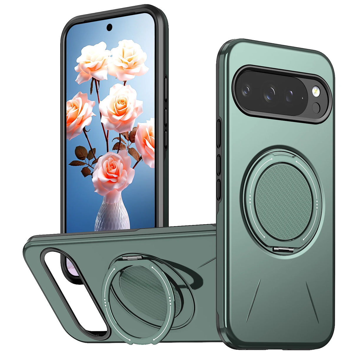 360° Magnetic Bracket Phone Case For Google PIXEL 10 9 11 Pro XL 9A 10ProXL For Magsafe Shockproof Stand Holder Cover Funda