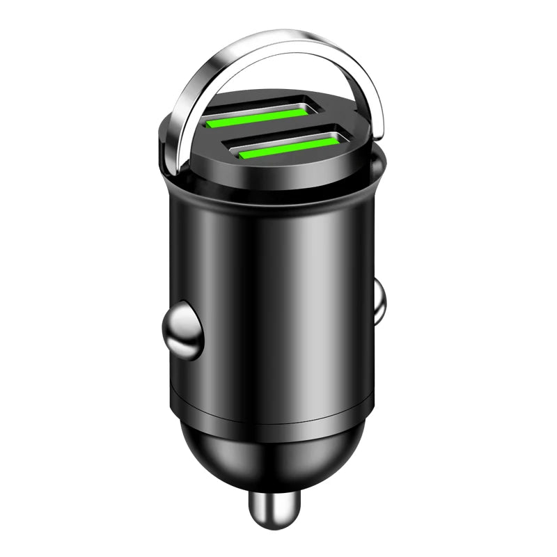 Dual USB Car Phone Charger 200W QC3.0 USB Fast Charging Car Charger With Pull Ring Cigarette Lighter Adapter For Mobile Phones
