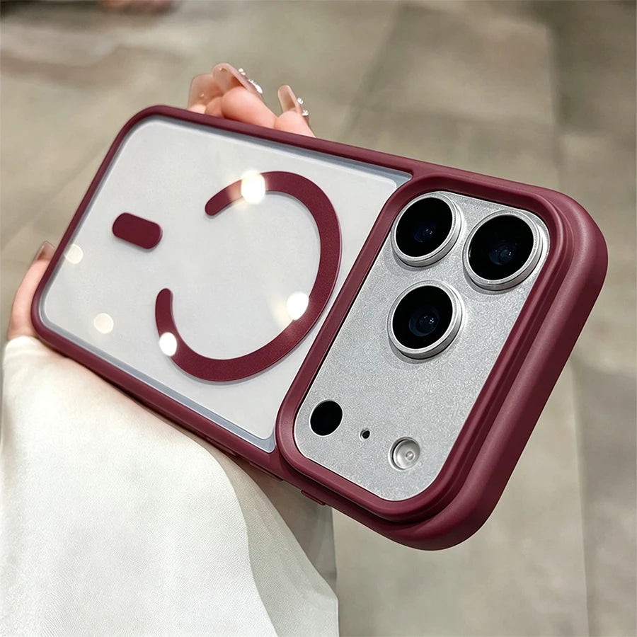 Clear Magnetic Phone Case With Soft-Touch Shockproof Bumper, Acrylic Transparent Back Cover, Raised Camera Protection, Wireless Charging, For iPhone 17 Pro Max/17 Air/16/15/14/13/12/11/XS/X Series