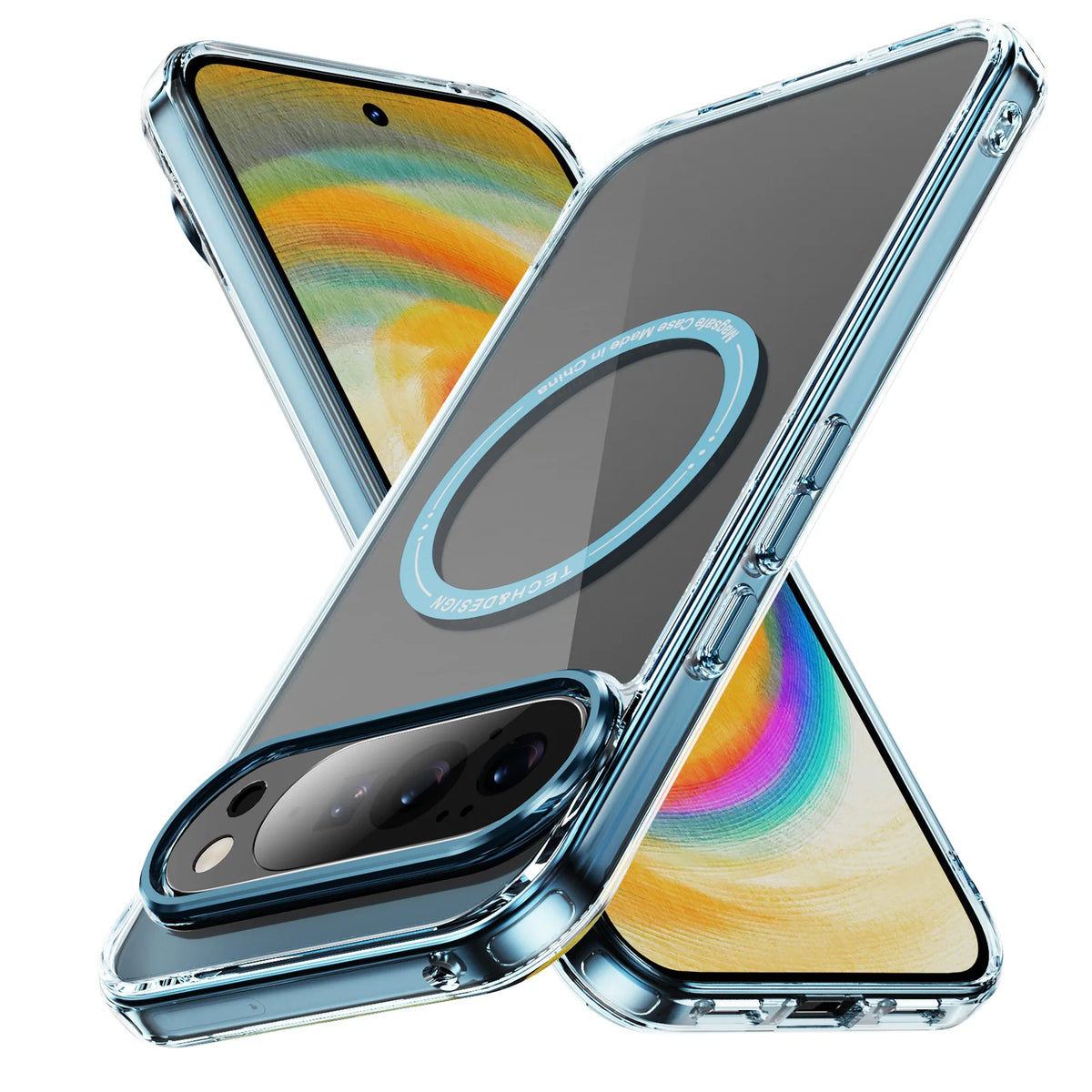 HD-Transparent Magnetic Phone Case For Google Pixel 10 9 8 Pro XL 10PROXL 9ProXL 9A 8A Shockproof For Magsafe Crystal Hard Cover