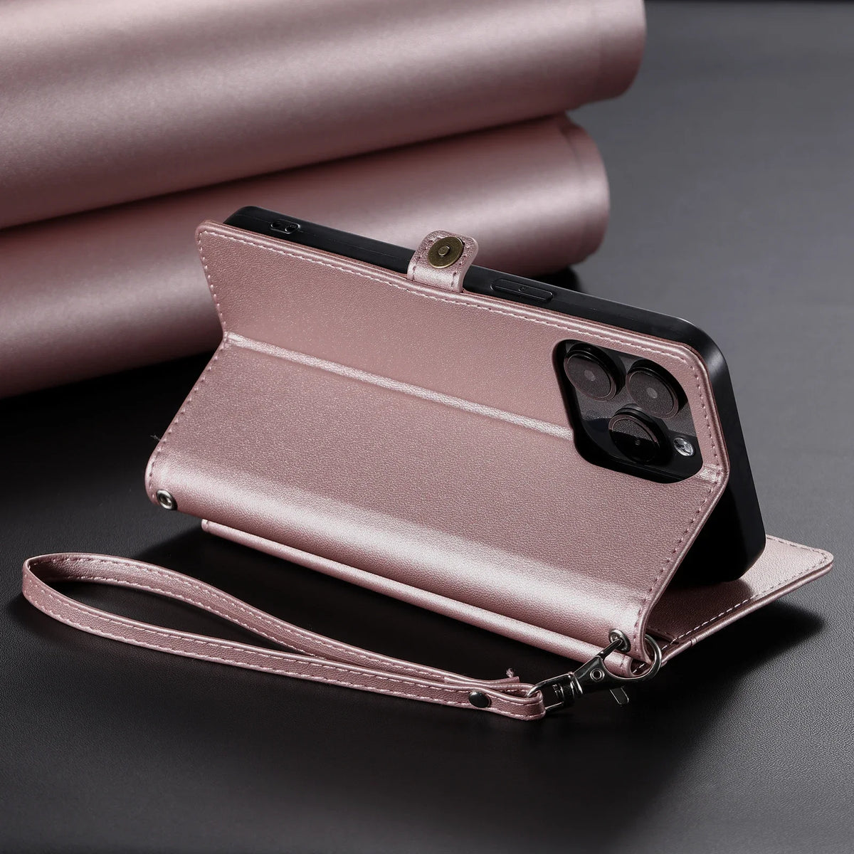Crossbody Leather Wallet Case For IPhone 18 17 16 Pro 15 14 13 12 11 Pro Max Air 16E 17E XS XR SE 8 7 Card Solt Pocket Cover