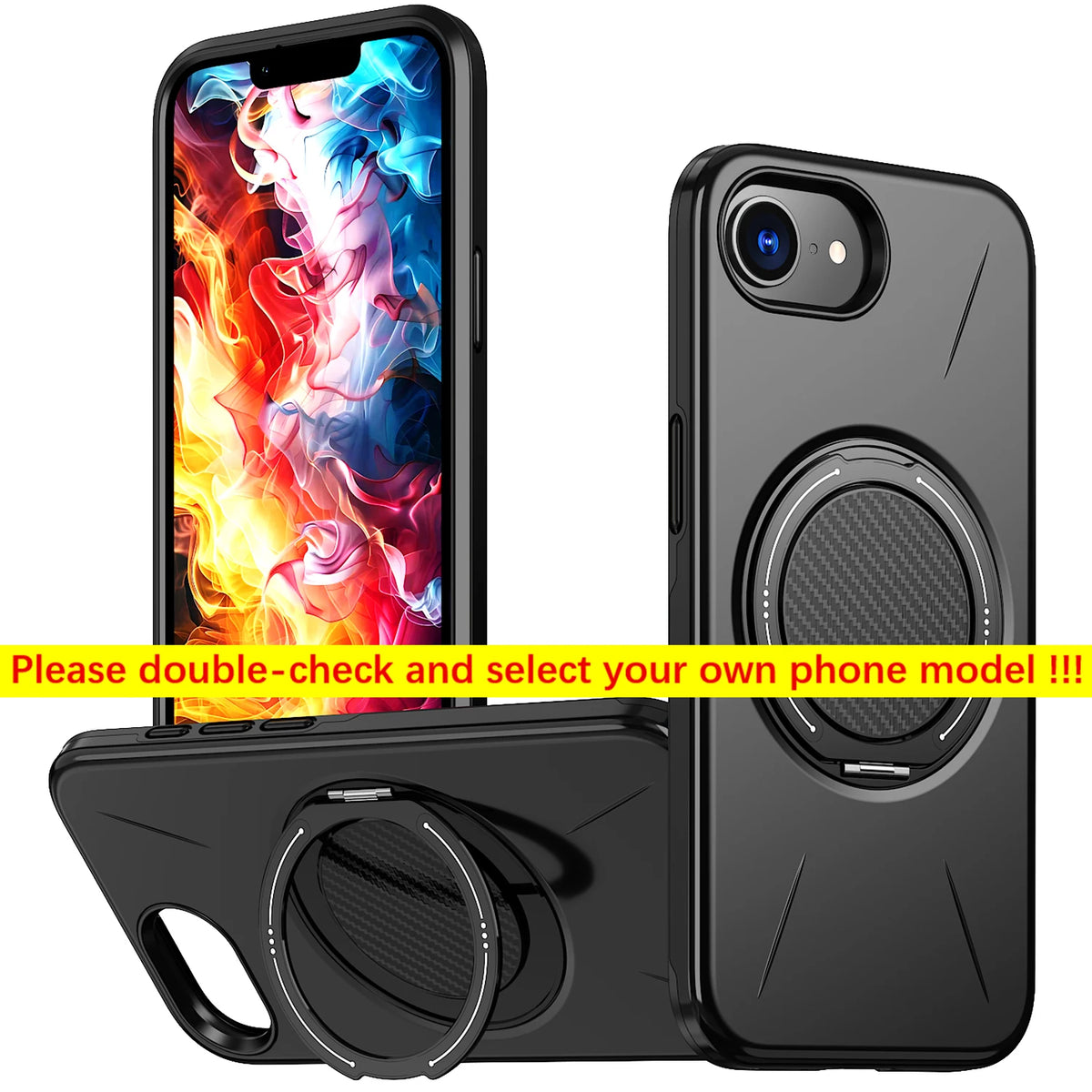 Phone Case For iPhone 17E 16E 360° Rotating Magnetic Stand Holder For Magsafe Deluxe Shockproof Bracket Covers Armor Fundas