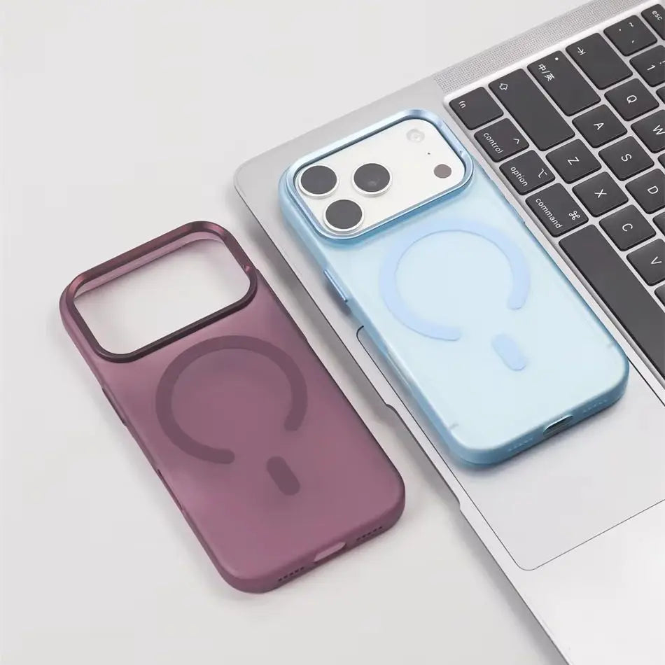 For iPhone 17 16 15 18 Pro Max Air Business Simple Frosted Clear For Magsafe Case Shockproof Magnetic Charge Thin Hard Cover