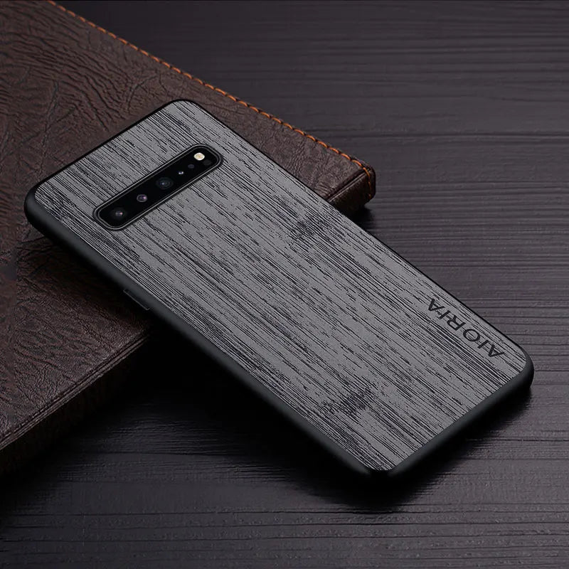 Case for Samsung Galaxy S10 Plus Lite S10E 5G Funda Bamboo Wood Pattern Leather Cover Luxury Coque for Galaxy S10 Plus Case Capa