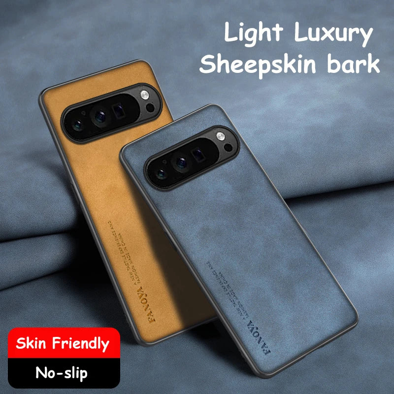PU Leather Case for Google Pixel 10 9A XL 9 8 7 Pro 8A 7A 6A 6 Cover Soft Matte Shockproof Authentic Anti-fingerprint Shell