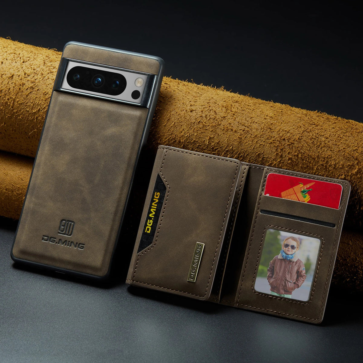 Luxury Magnetic Leather Wallet Case for Google Pixel 9 Pro 8 7 7A 6 6A Fold Pixel9 XL Pixel7 Kickstand Credit Card Holder Cover