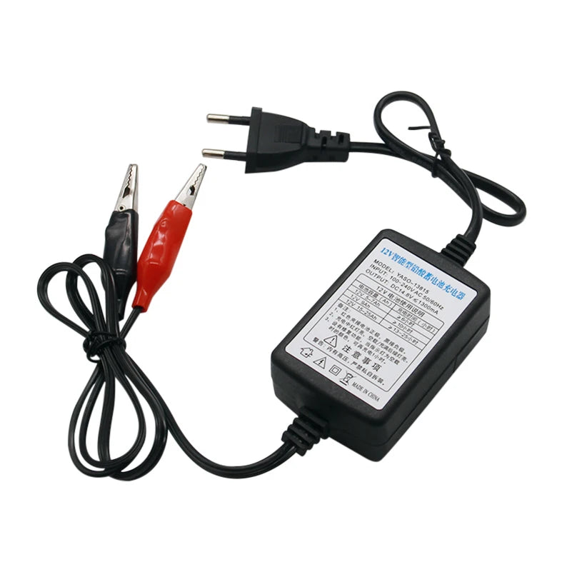 12V 1300mA Car Battery Charger Rechargeable Lead Acid Battery Charger Intelligent Repair Charger For Car Truck Motorcycle
