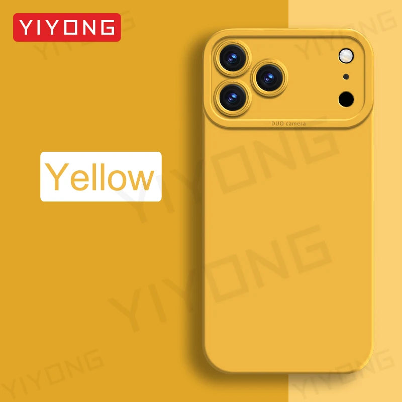 For iPhone17 Pro Max Case YIYONG Original Soft Liquid Silicone Cover For iPhone 17 Air 16 16e 15 14 Plus 12 13 Mini Phone Cases