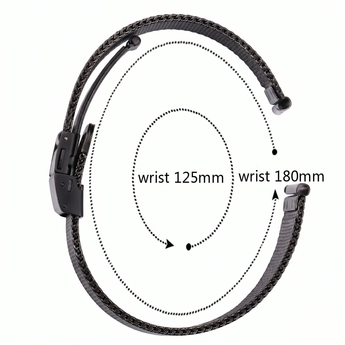 Premium Stainless Steel Mesh Watch Band 16-22mm Deployment Folding Clasp Universal Metal Bracelet Men Women Accessories