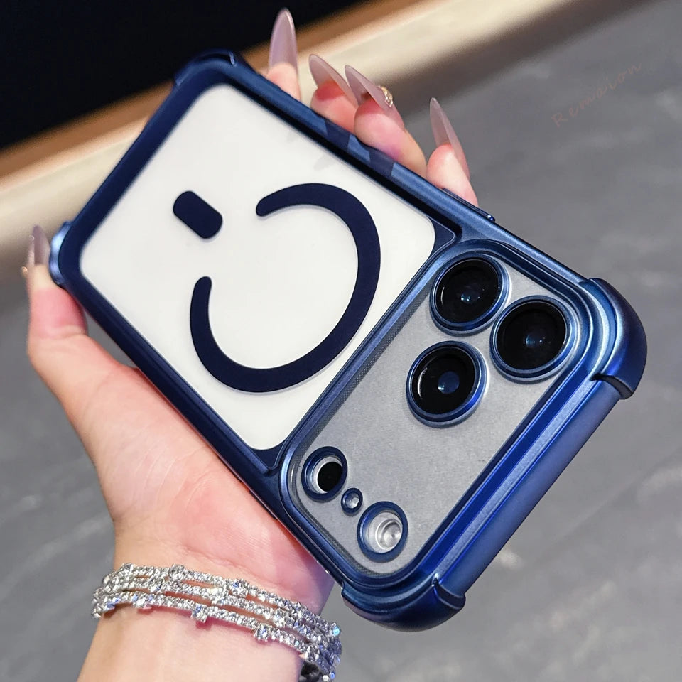 Luxury Magnetic Phone Case For iPhone 18 17 16 15 14 13 Pro Max Air 16 15 14 Plus 16Pro 17Pro Magsafe Shockproof Protector Cover