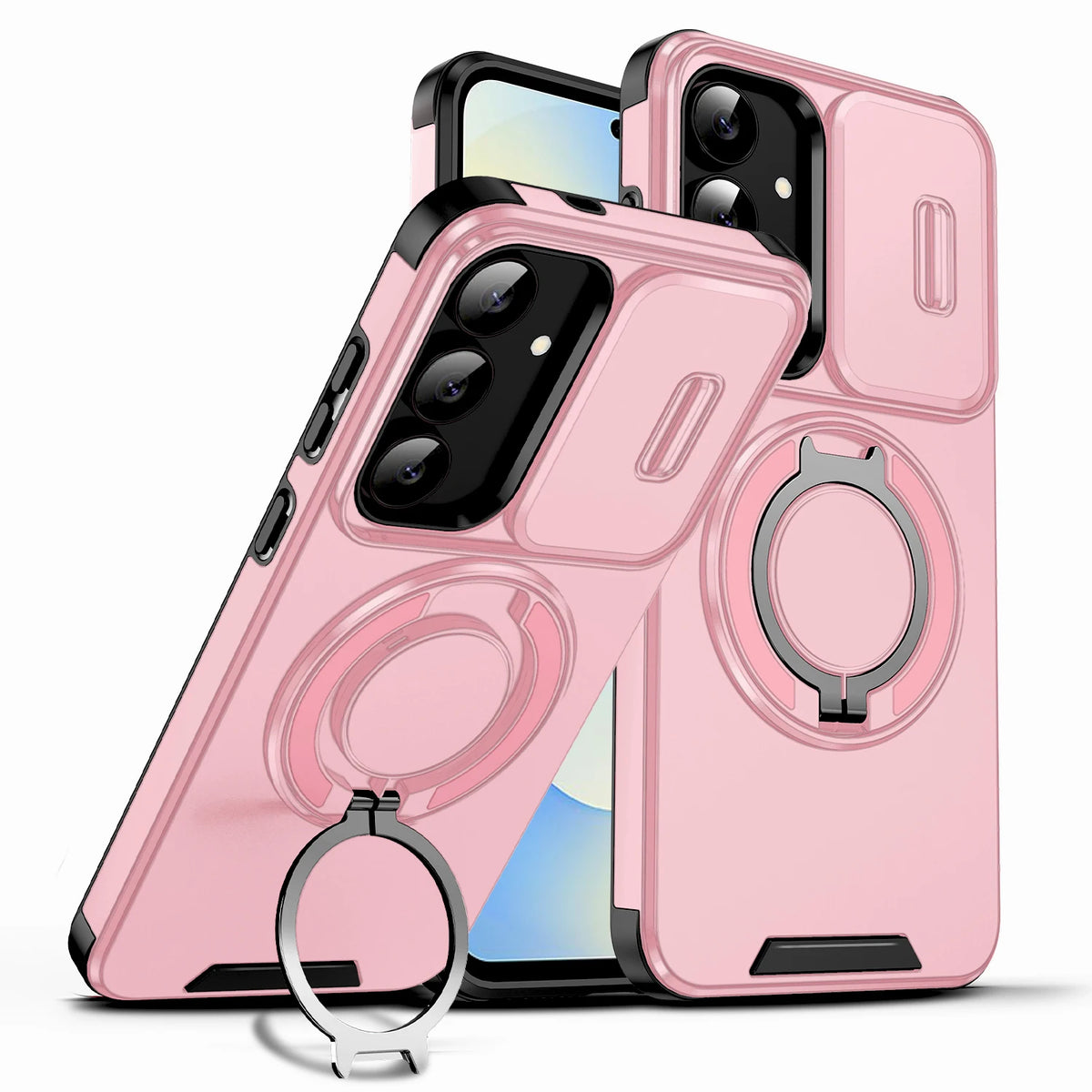 Slide Cap Cover Case For Samsung Galaxy A57 A37 A27 A17 A18 A56 A36 A26 A16 A55 A35 A15 A54 5G 4G S26 S25 S24 S23 FE Plus Stand