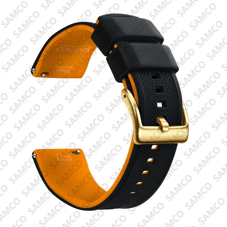 Quick Release Rubber Watch Strap Silicone Watch Band 18mm 20mm 22mm Huawei ,Samsung Galaxy, Garmin, Watch Replacement Watchband