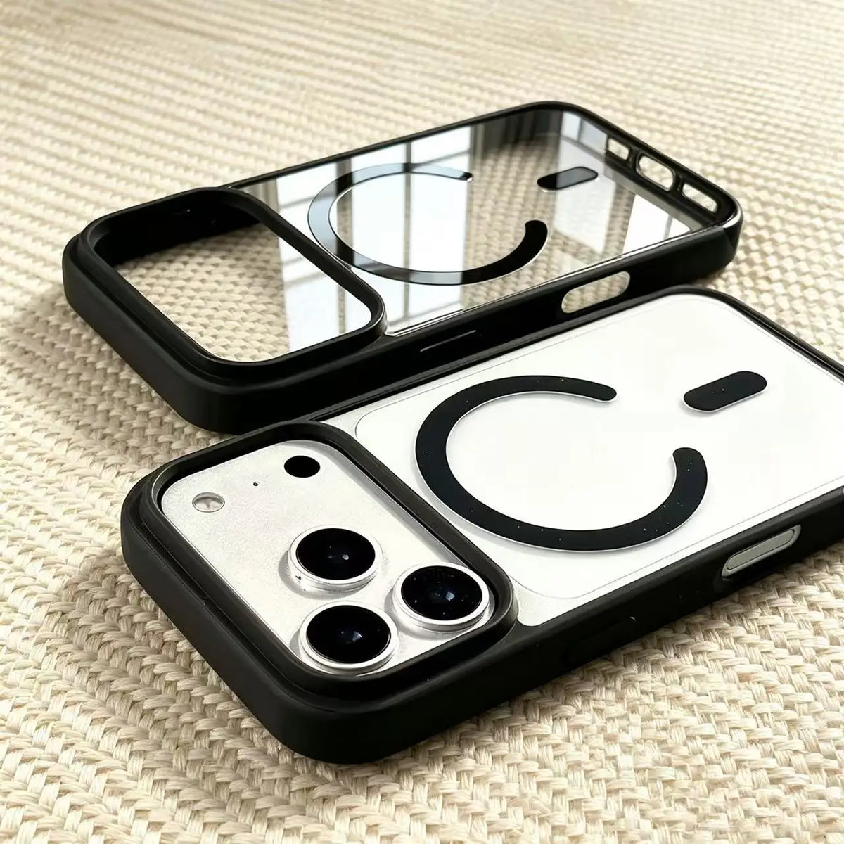 Fashion for Magsafe Wireless Charge Phone Case for IPhone 17 Air 16 15 14 Plus 13 12 Pro Max Transparent Acrylic Back Cover