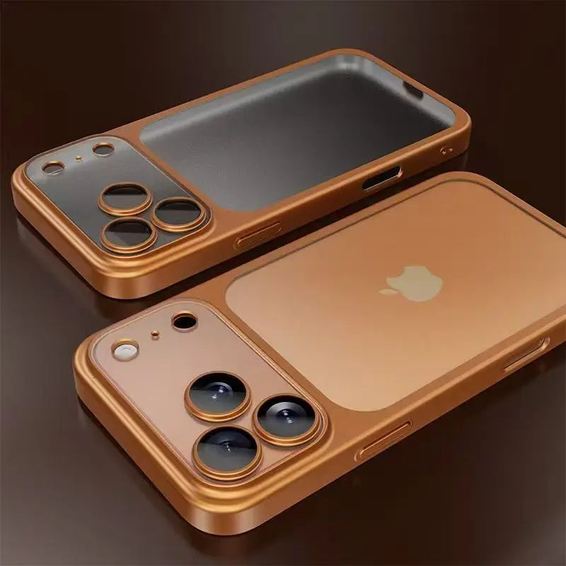 Luxury Plating Color PC Transparent Phone Case For iPhone 18 17 16 15 14 13 18 Pro Max Air Lens Protection Matte Back Hard Cover