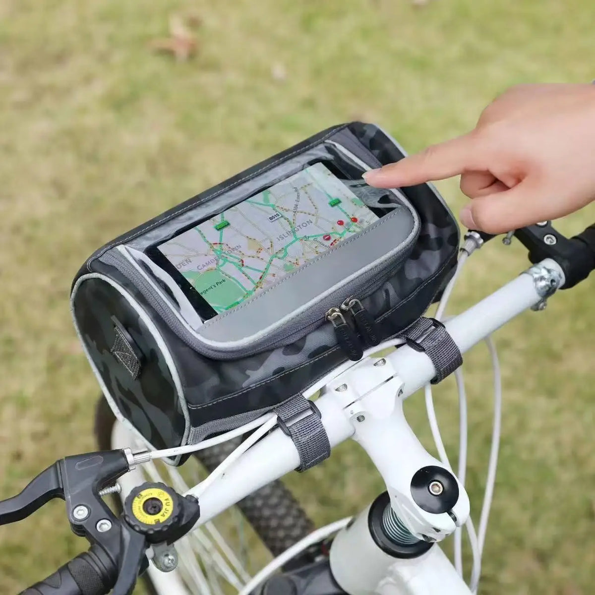 Touchscreen Motorcycle Handlebar Bag Mountain Bike Cycling Bag Headlight Bag Bicycle Accessories Riding Bag