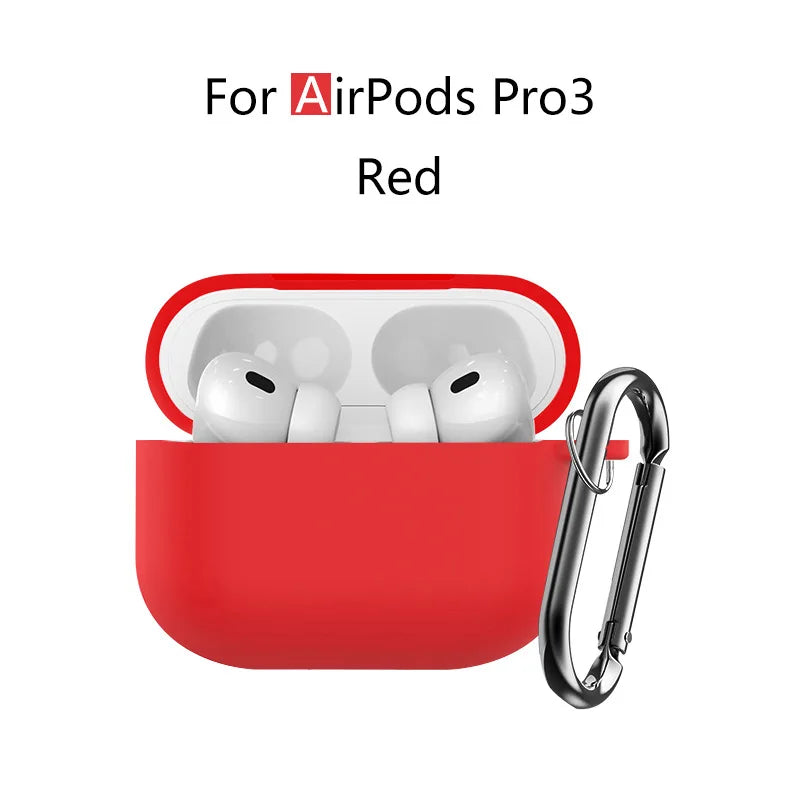 for AirPods Pro 3 2025 New Case Full Protective Soft Silicone Shockproof Case with Keychain for AirPods Pro 3 Case for Men Women