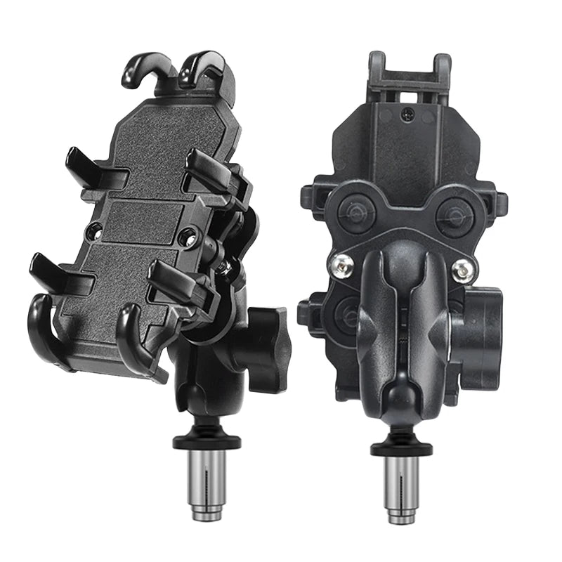 Motorcycle Bicycle Phone Holder Aluminum Handlebar Shock Absorption Cycling GPS Bracket for iPhone 16 Samsung Xiaomi Bike Mount