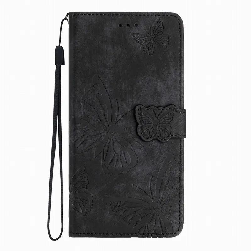 Girl Wallet Case For Apple iPhone 6Plus 17 16 16E 15 14 13 12 Pro Max Mini 6 7 8 Plus SE 2020 Cute Butterfly Phone Protect Cover