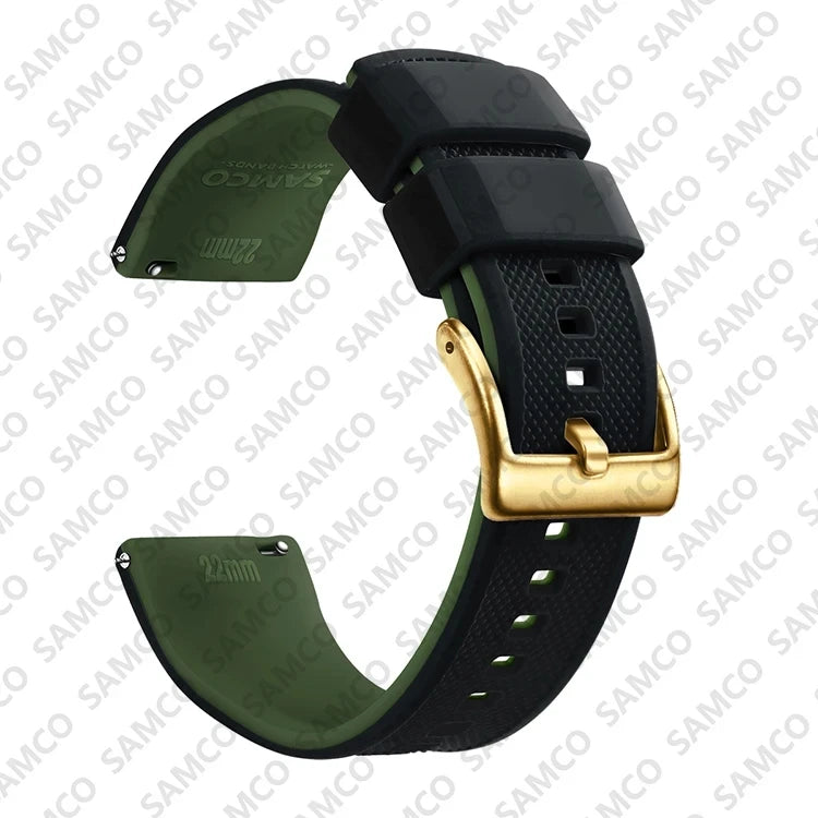 Quick Release Rubber Watch Strap Silicone Watch Band 18mm 20mm 22mm Huawei ,Samsung Galaxy, Garmin, Watch Replacement Watchband