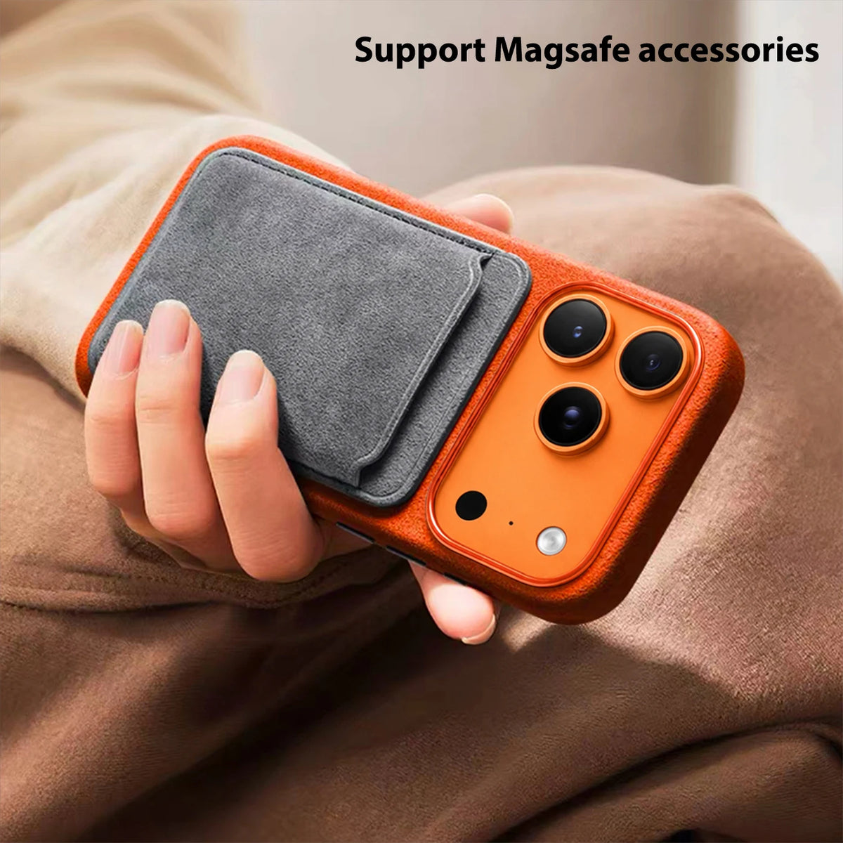 Real Italian Imported for Alcantara Magnetic Case for iPhone 18 17 Pro Max 18Pro With MagSafe Case Smart Button Protective Cover