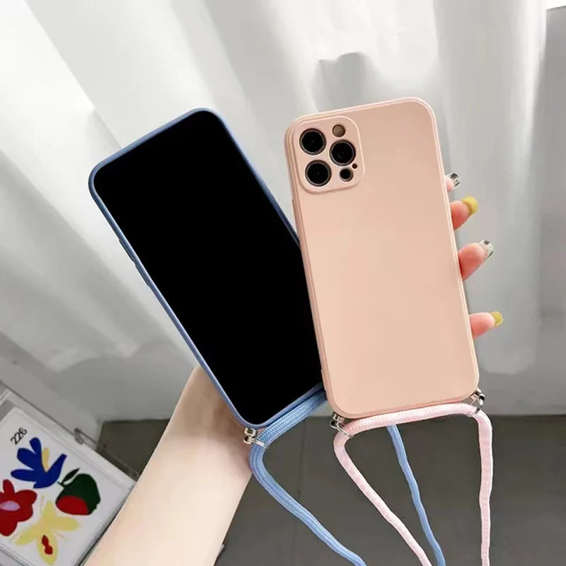 Necklace With Strap Cord Crossbody Lanyard Case For Google Pixel 11 7 6 8 9 10 Pro XL 7A 6A 9A 10a Coque Cover For Pixel 8Pro 8A