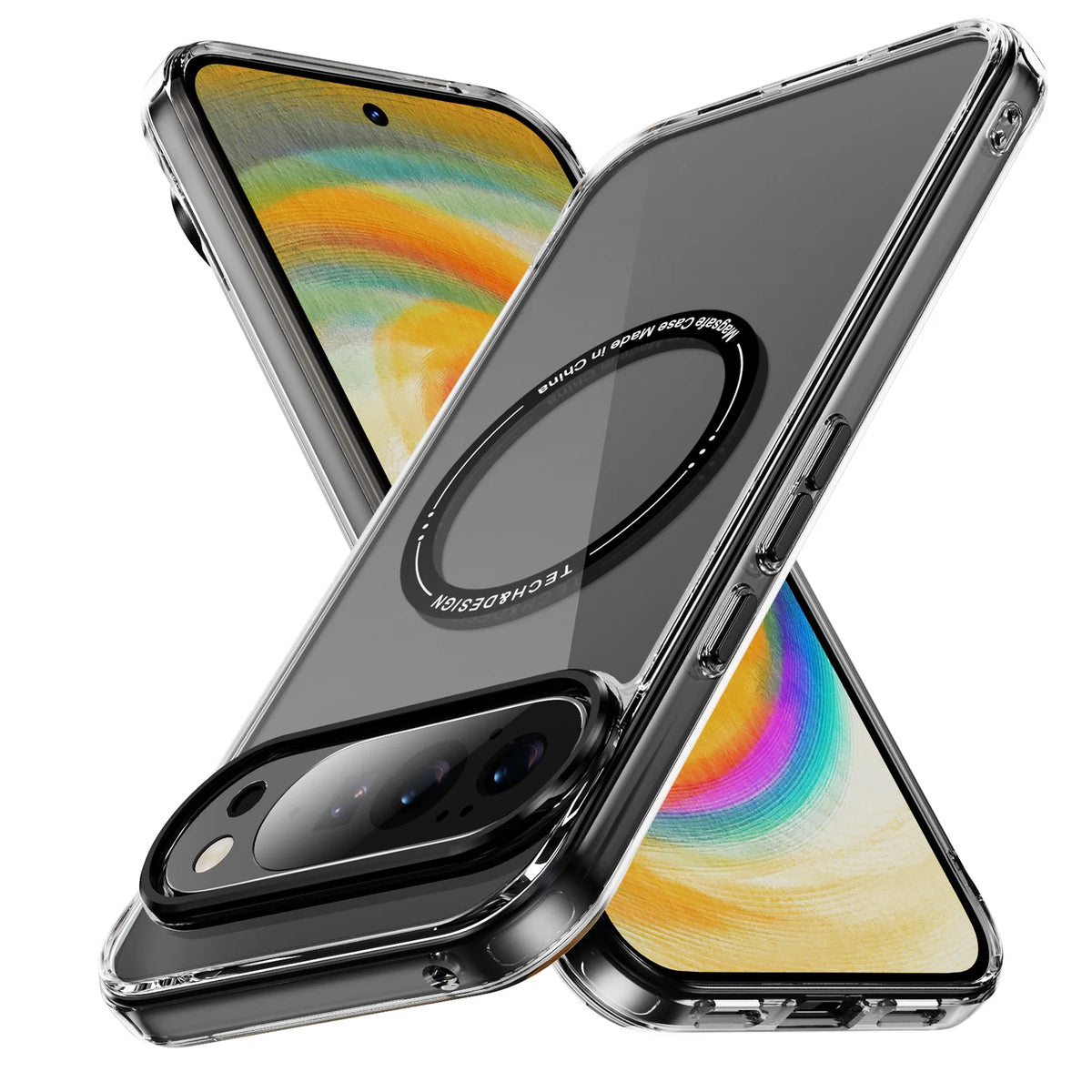 HD-Transparent Magnetic Phone Case For Google Pixel 10 9 8 Pro XL 10PROXL 9ProXL 9A 8A Shockproof For Magsafe Crystal Hard Cover