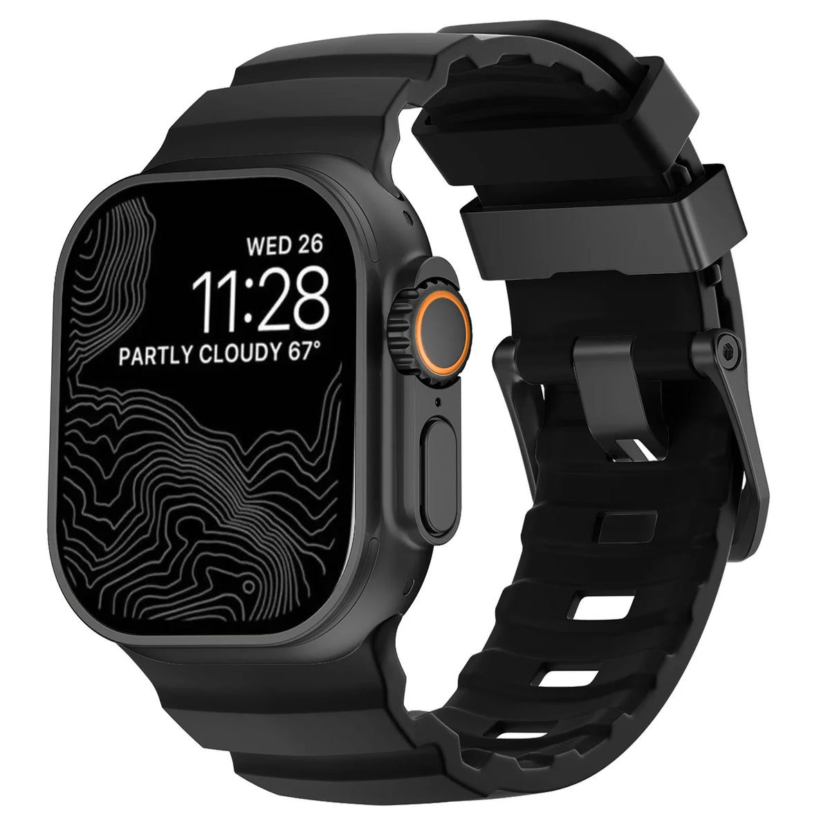 Trail Silicone Band for Apple Watch Ultra 4 3 2 49mm Strap 46mm 45mm 44mm Sport Bracelet iWatch Series 12 11 10 Ultra 9 8 7 SE3