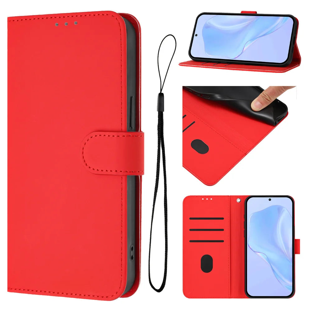 Luxury Leather Wallet Case for Samsung Galaxy S26 S24 S25 Ultra S23 Plus S24 FE S25 Edge Shockproof Bumper Flip Back Cover