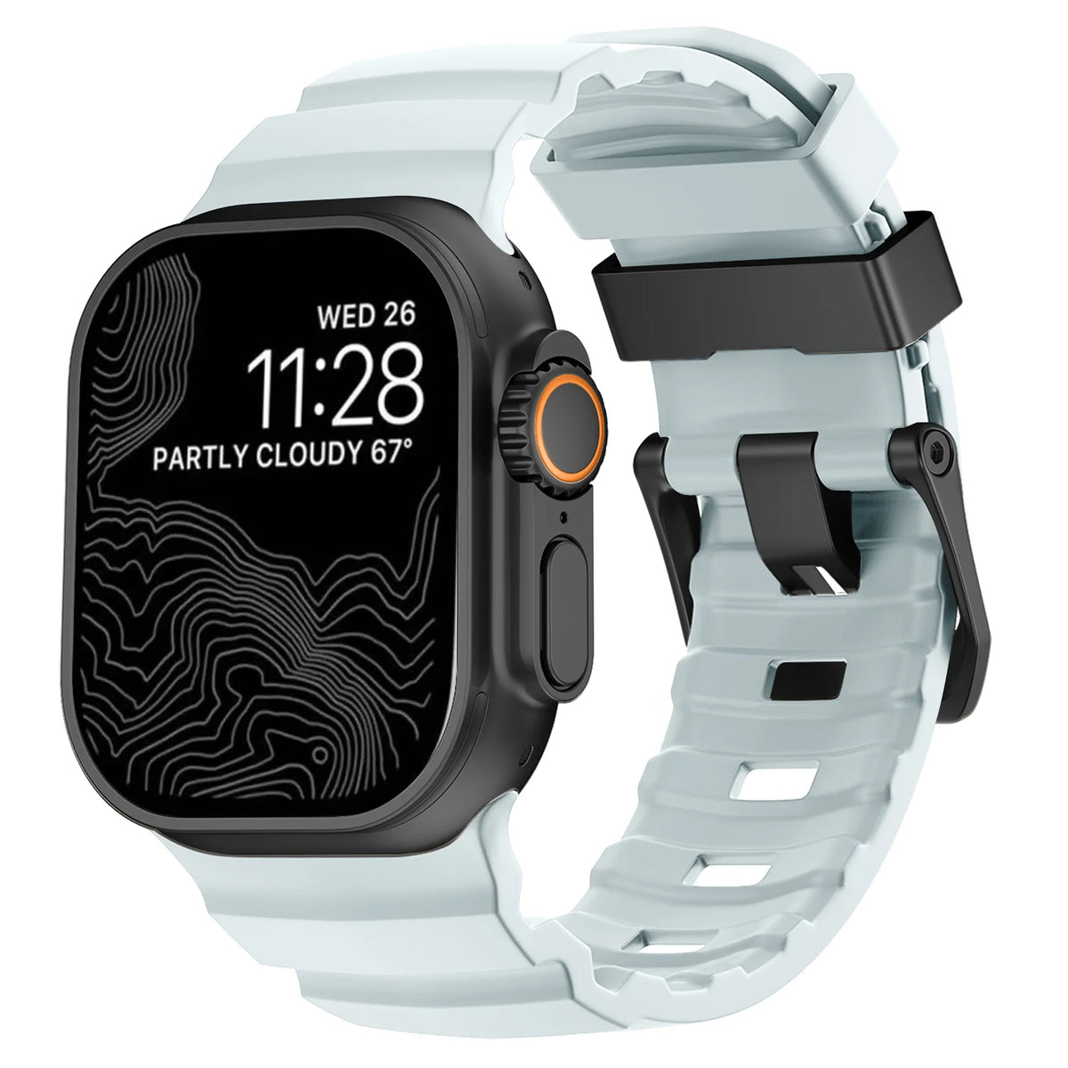 Trail Silicone Band for Apple Watch Ultra 4 3 2 49mm Strap 46mm 45mm 44mm Sport Bracelet iWatch Series 12 11 10 Ultra 9 8 7 SE3