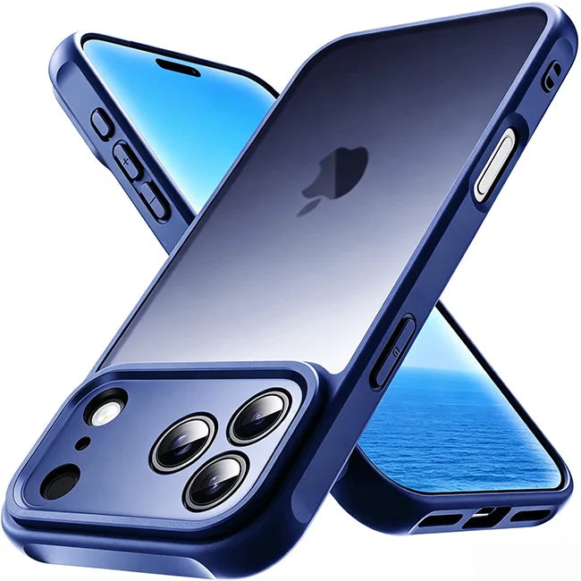 Phone case for iphone 18 Pro Max 18Pro 17 17e 17Pro iphone17 Air Translucent Matte Back & TPU Side Shockproof Proteciton cover