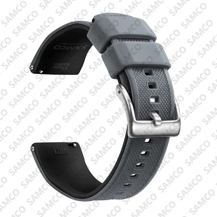 Quick Release Rubber Watch Strap Silicone Watch Band 18mm 20mm 22mm Huawei ,Samsung Galaxy, Garmin, Watch Replacement Watchband