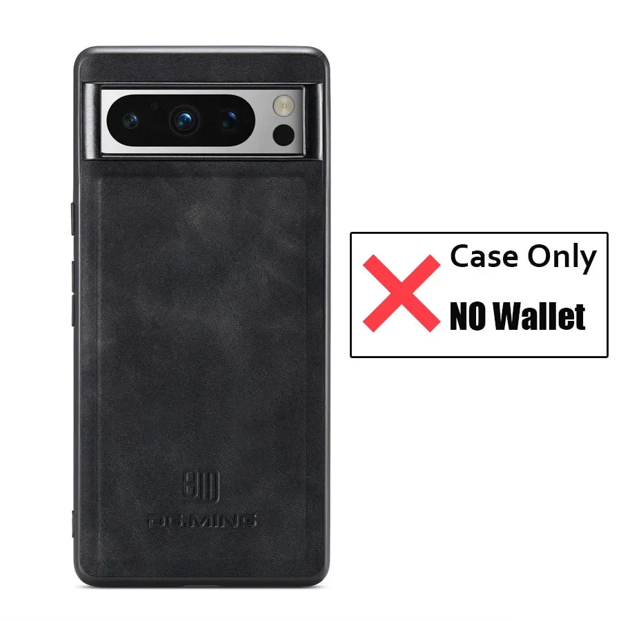 Luxury Magnetic Leather Wallet Case for Google Pixel 9 Pro 8 7 7A 6 6A Fold Pixel9 XL Pixel7 Kickstand Credit Card Holder Cover