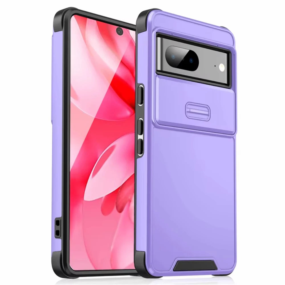 Shockproof Armor Matte Phone Case For Google Pixel 9 Pro XL 9A 8 7 Pro Slide Camera Protection Phone Cover For Pixel 8A 6A Case