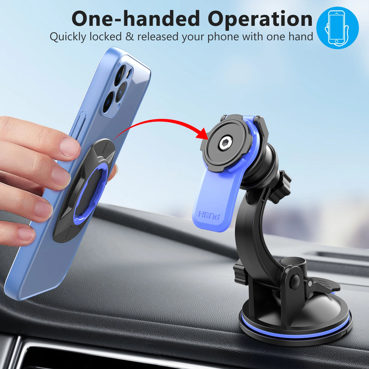 Phone Holders For Your Car Cell Phone Mount for Car Dashboard Windshield Mount Truck Stand Universal Phone Holder 360°rotatable