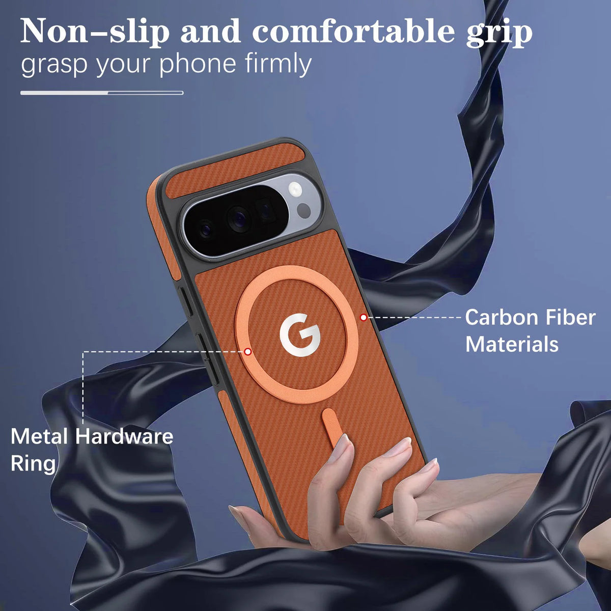 High End Carbon Fiber Texture Leather Phone Case For Google Pixel 10 9 ProXL 10A 9A For MagSafe Wireless Charger Anti-Drop Cover