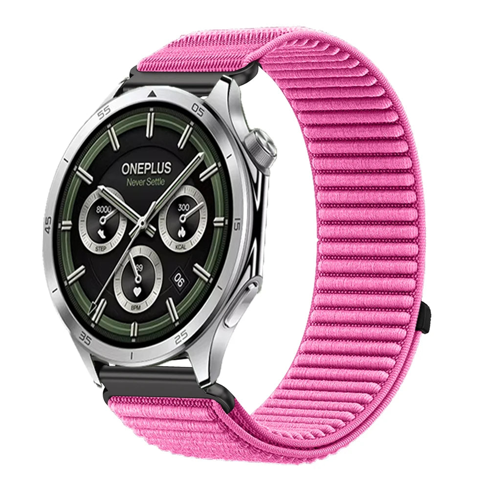 18mm 22mm Wave Nylon Strap for Oneplus Watch 3 43mm 46mm/4 3 Lite/2/2R Sport Wristband for OPPO Watch S/X2/3/Huawei GT6 5 4 Band