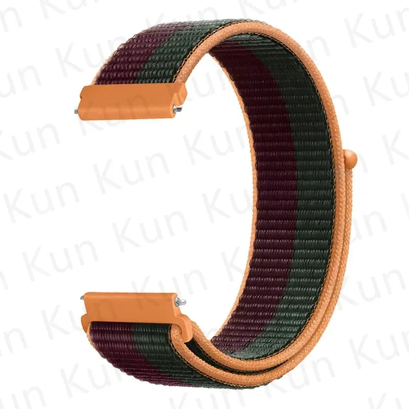 20mm 22mm Band For Samsung Galaxy Watch 6/5/4/5pro/4/6 Classic/active 2 Nylon loop sport bracelet huawei watch GT 4-2-2e-3 Strap