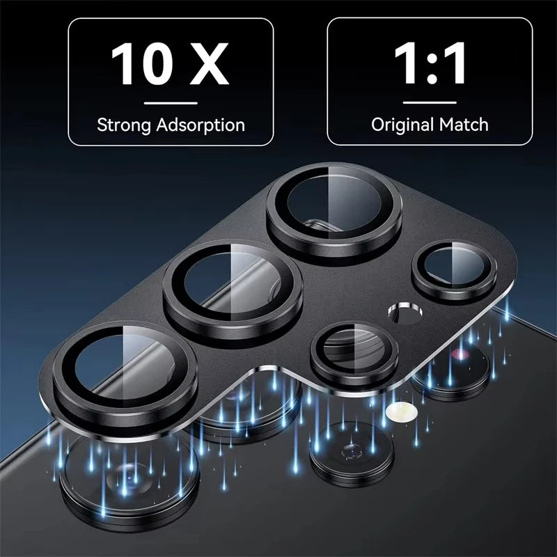 Metal Camera Lens Glass Protector For Samsung S25 S24 Ultra S23 Ultra Full Cover Lens Camera Glass For Galaxy S25 S24 S23 Plus