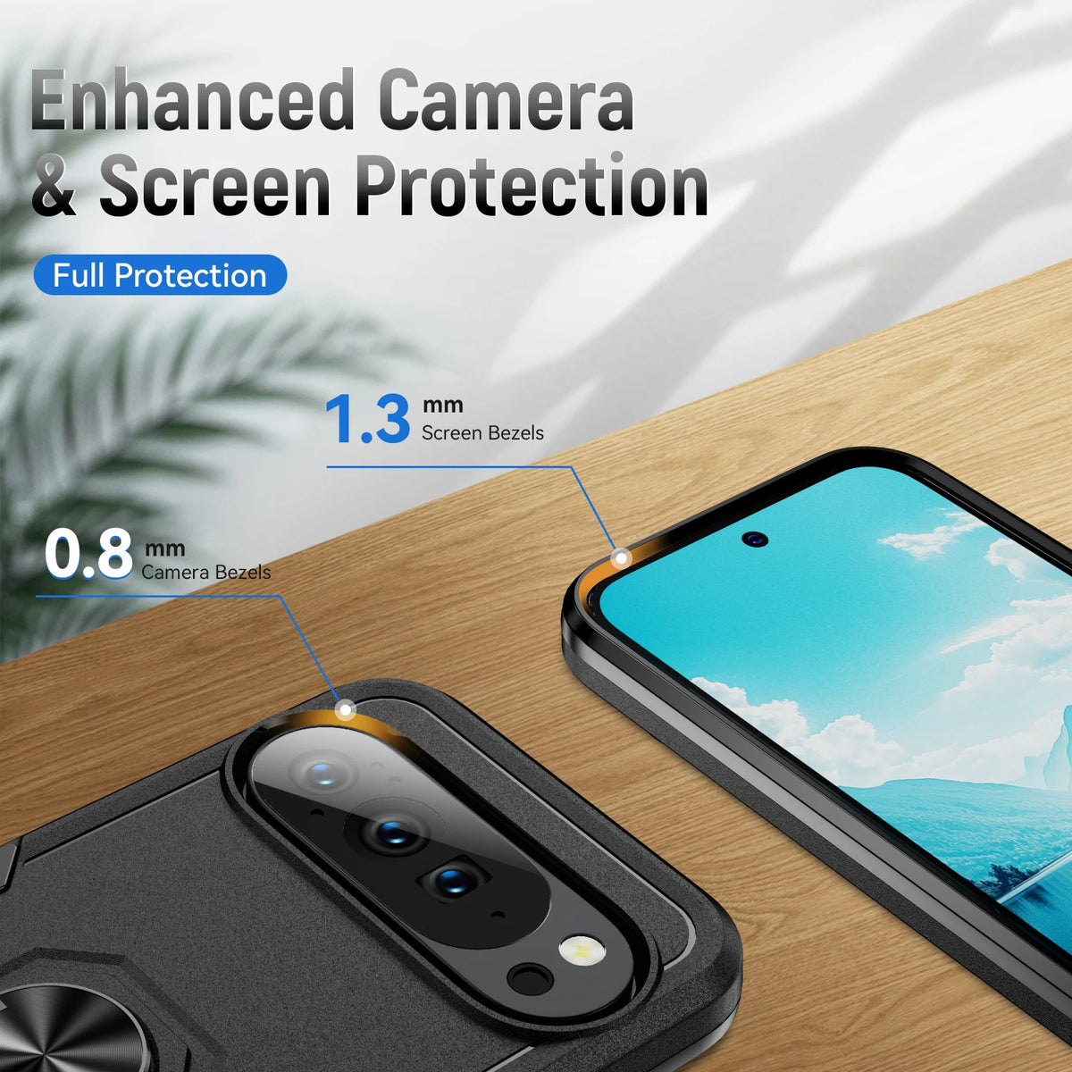Military Heavy-Duty Magnetic Ring Stand Case For Google Pixel 10 9 8 7 6 A Pro XL Rugged Matte Hybrid Shockproof Defender Cover