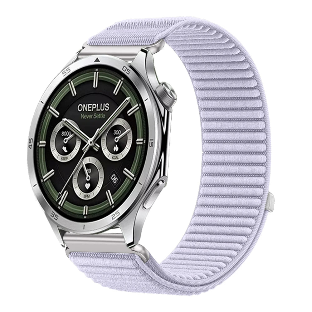 18mm 22mm Wave Nylon Strap for Oneplus Watch 3 43mm 46mm/4 3 Lite/2/2R Sport Wristband for OPPO Watch S/X2/3/Huawei GT6 5 4 Band