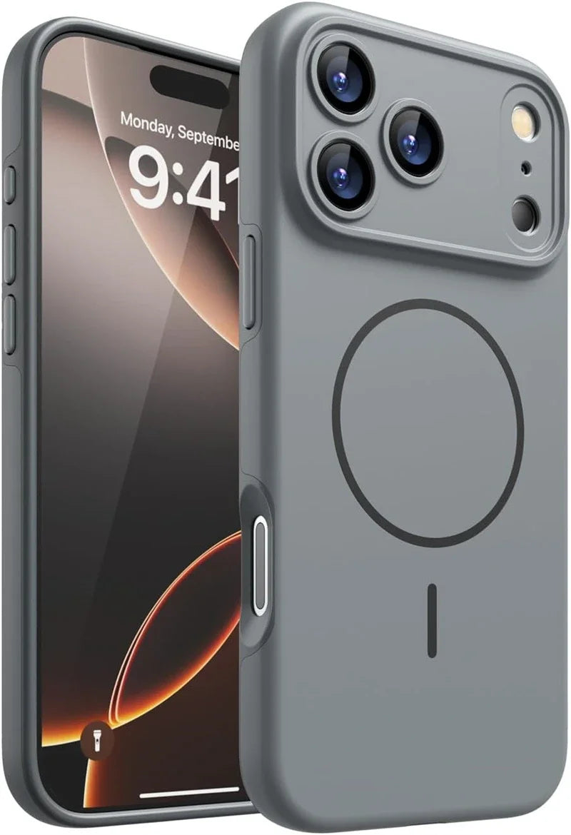Orange for IPhone17 Silicone Soft Magnetic Case for IPhone 17 Air 16 15 14 13 12 18 Pro Max Plus 17Pro for Magsafe Phone Cover