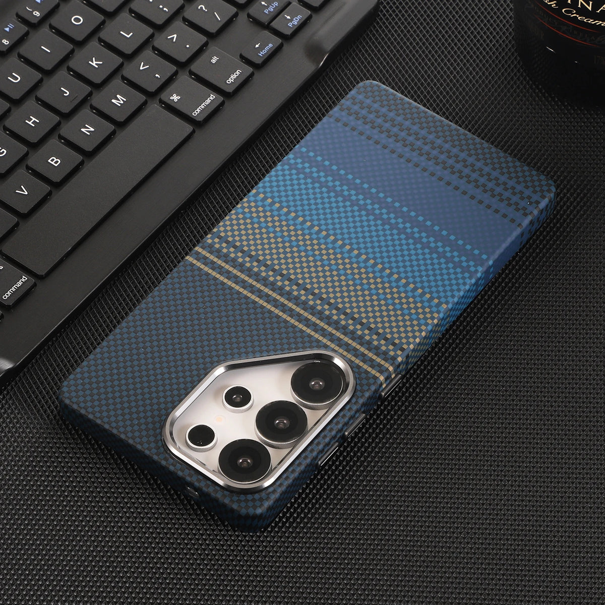 Luxury Kevlar Aramid Fiber Case For Samsung Galaxy S22 S23 S24 S25 S26 Ultra Plus Magnetic Carbon Fiber Phone Cover For S26 Plus