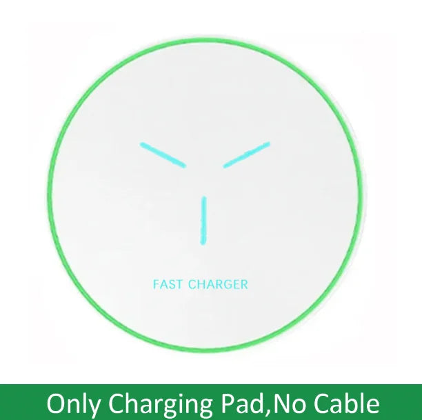 15W Desktop LED Wireless Charger Pad Phone Holder For iPhone 17 16 15 14 13 Pro Max Samsung Xiaomi Induction Fast Charging Stand