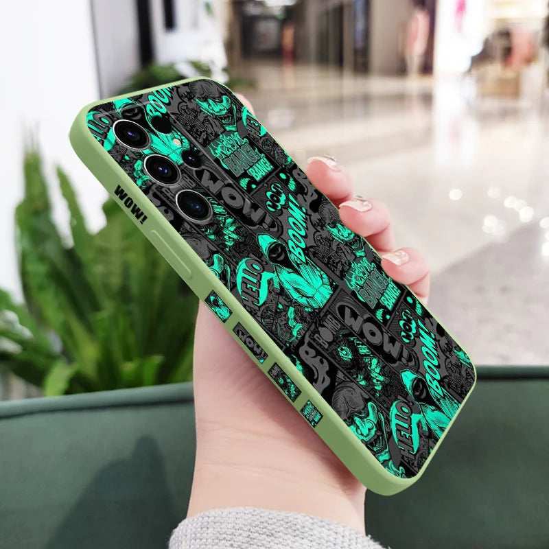 Blackened Clown Phone Case For Samsung Galaxy S25 S24 S23 S22 S21 S20 S10 S10E S9 Ultra Plus FE Note 20 Ultra 10 9 Plus Cover