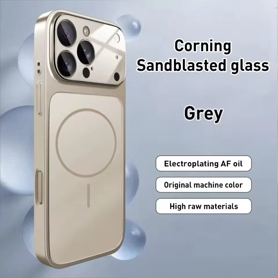 Luxury Original For Magsafe Matte Armor Case For iPhone 17 Air 16 15 14 13 Pro Max Funda Wireless Charging Hard Magnetic Cover