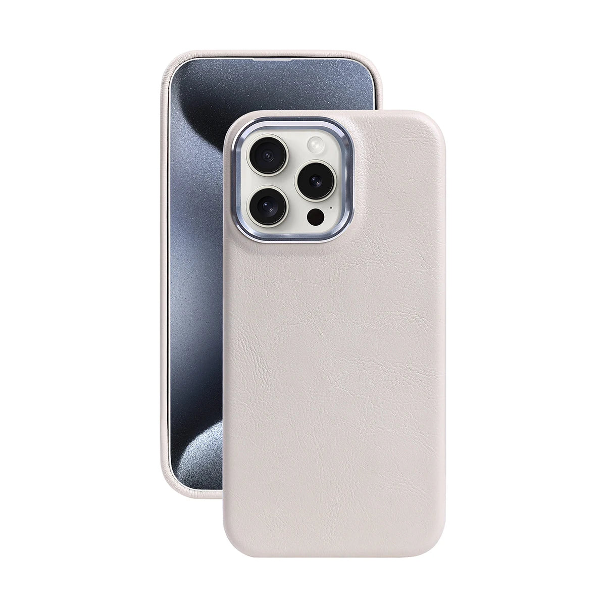 Luxury Classic Retro Textured Metal Frame All Inclusive PU Leather Case For iPhone 15 Pro Max 16 14 Plus 13 12 11
