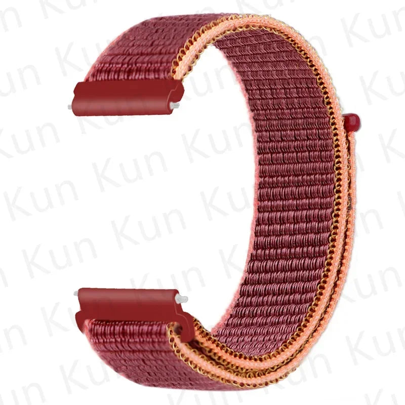 20mm 22mm Band For Samsung Galaxy Watch 6/5/4/5pro/4/6 Classic/active 2 Nylon loop sport bracelet huawei watch GT 4-2-2e-3 Strap