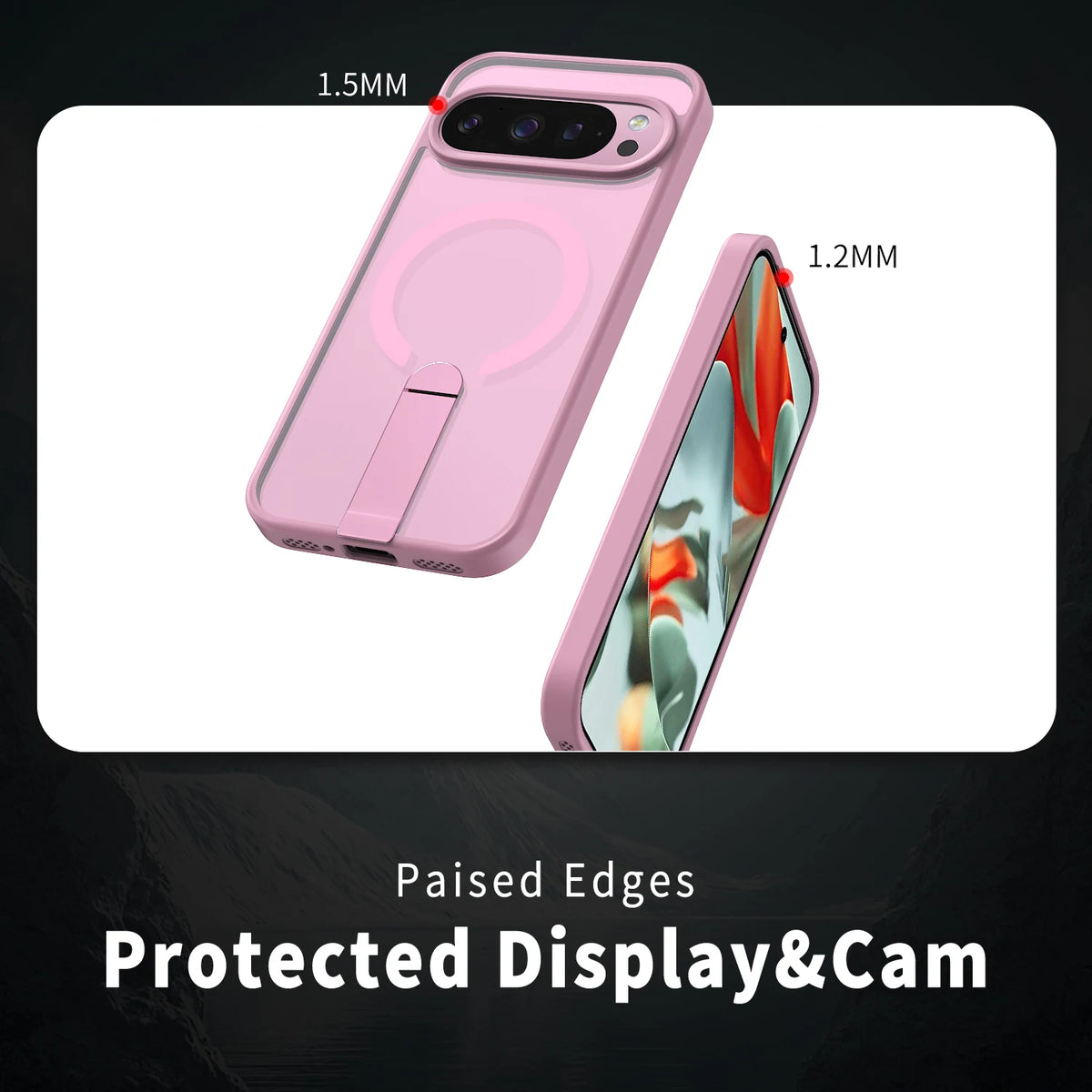 Luxury High Transparent Case For Google Pixel 11 10 9 Pro XL 5G 9A 10A Magnetic Wireless Charging With Holder Shockproof Cover